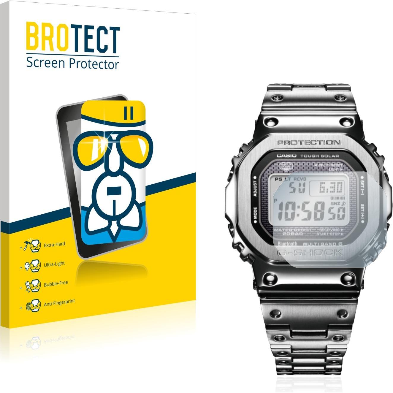 BROTECT AirGlass Panzerglasfolie, Smartwatch Schutzfolie, Transparent