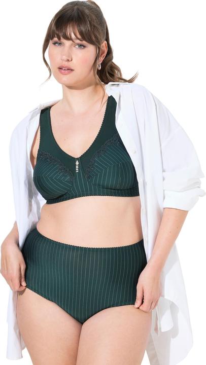 Immagine prodotto Ulla Popken Slip midi a vita alta in confezione doppia con righe sottili (46, 48)