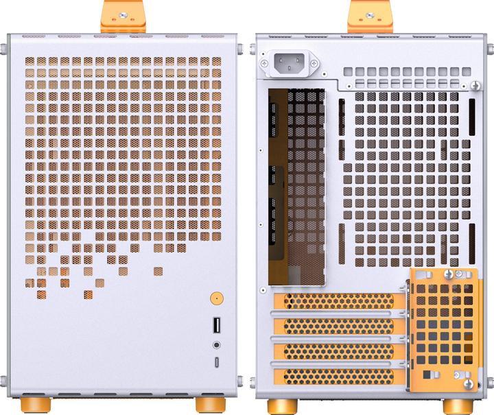 Produktbild Jonsplus MATX Handle Case Z20 - White-Orange (mATX)