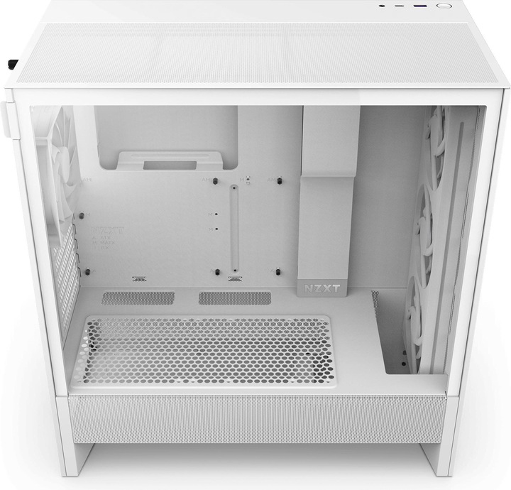 Actual product image NZXT H5 Flow RGB ( 2024 ) (white, tempered glass) (ATX, mATX, E-ATX, Mini-ITX)