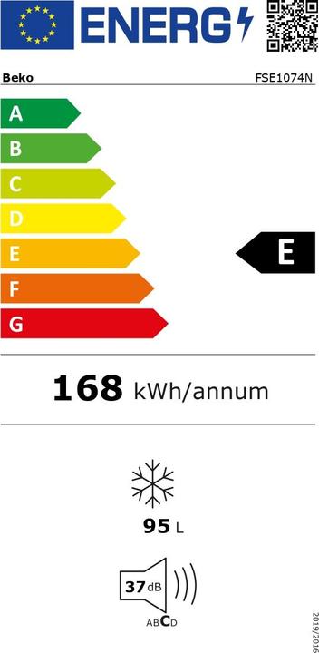 Energie-Label Beko FSE 1074 N (Freistehend, 95 l)