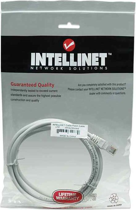 Actual product image Intracom Intellinet 5m Cat5e Network Cable U / UTP (UTP) White (U/UTP, CAT5e, 5 m)