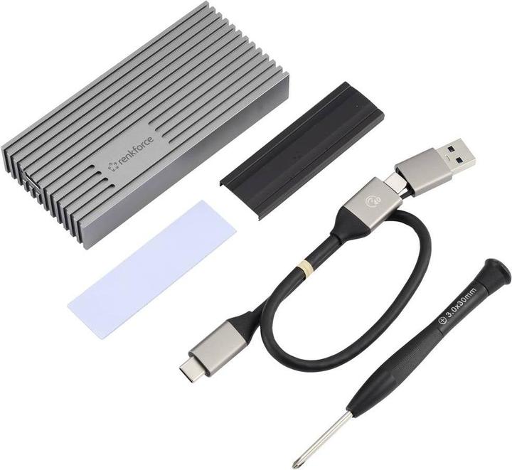 Productafbeelding Renkforce RF-5596326 M.2 behuizing voor harde schijf M.2 2280 USB 4 (M.2 2280)