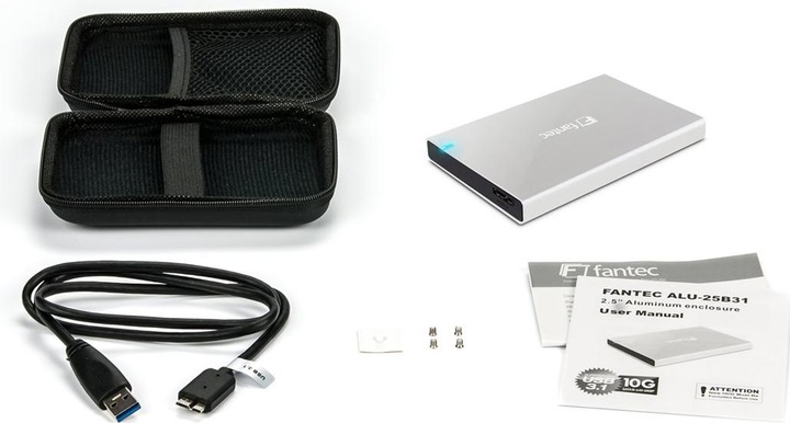 Produktbild Fantec ALU-25B31 SILVER (2.5")