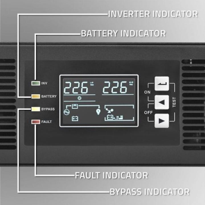 Produktbild Qoltec ZASILACZ AWARYJNY UPS DO RACK 1KVA | 1000W | POWER FACTOR 1.0 | LCD | EPO | USB | ON-LINE (1000 W)