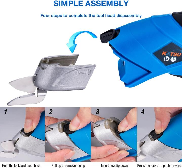 Actual product image Katsu Tools Electric fabric scissors