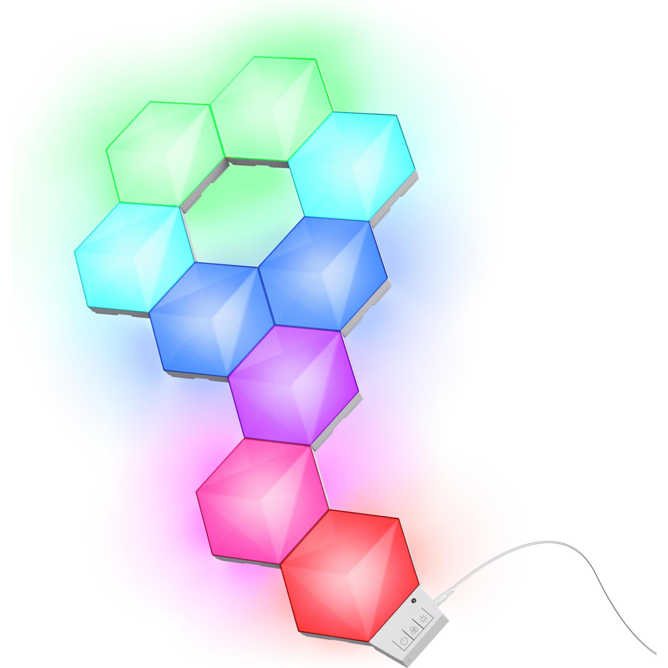 Trust Pannelli Esagonali A LED Gxt903 Vybz (RGB), Illuminazione Modding