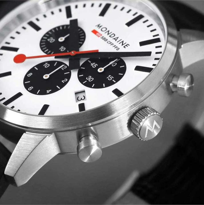 Actual product image Mondaine Neo Vegan (Chronograph, Swiss made, Analogue wristwatch, 41 mm)