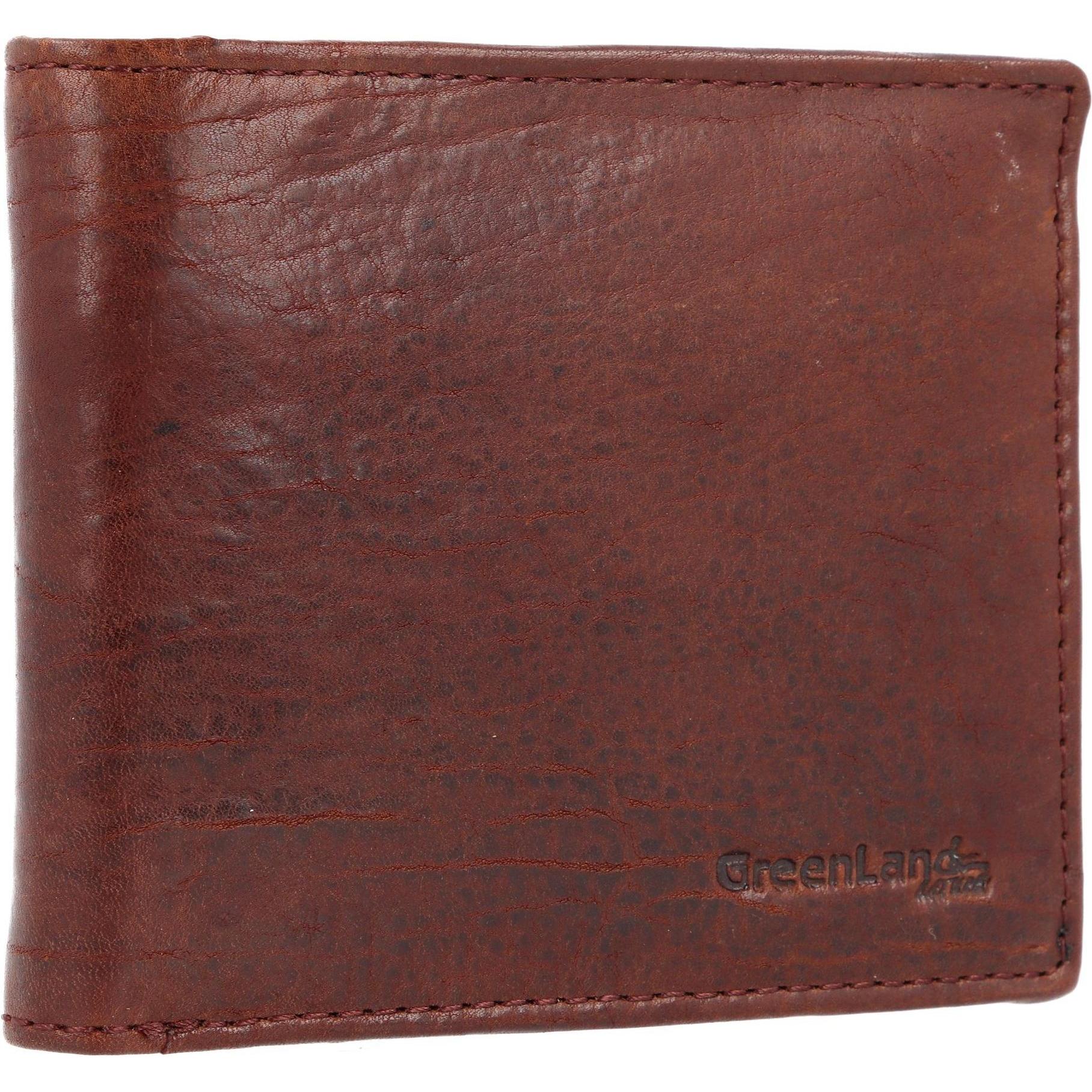 Thumbnail - Greenland Nature, Herren, Portemonnaie, Nature Geldbörse Leder 11,5 cm, Braun