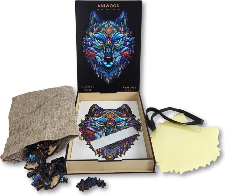 Actual product image Aniwood Puzzle Motif Wolf (S) (100 pieces)