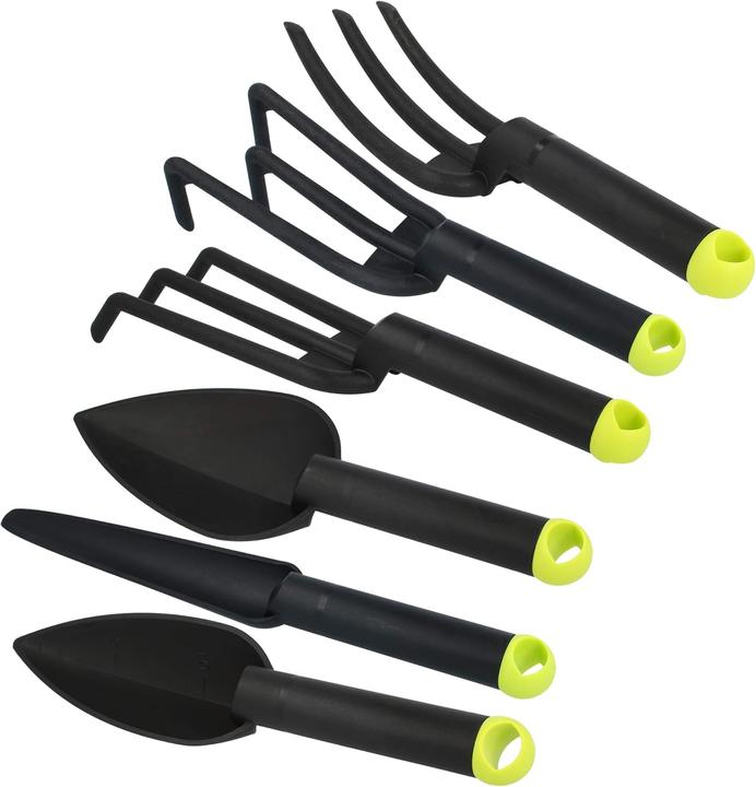 Actual product image Com-four 6-teiliges Garten-Werkzeug Set