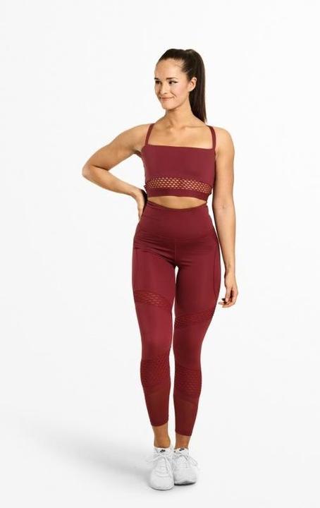 Actual product image Better Bodies Waverly Mesh Bra SANGRIA RED