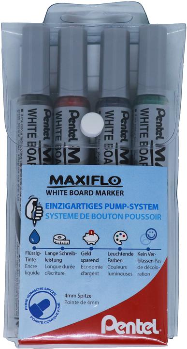 Pentel MAXFILO - Marqueur pour tableaux blancs (4 x)