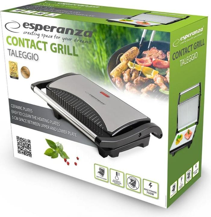 Produktbild Esperanza EKG006 Elektrogrill 750W Inox / Schwarz