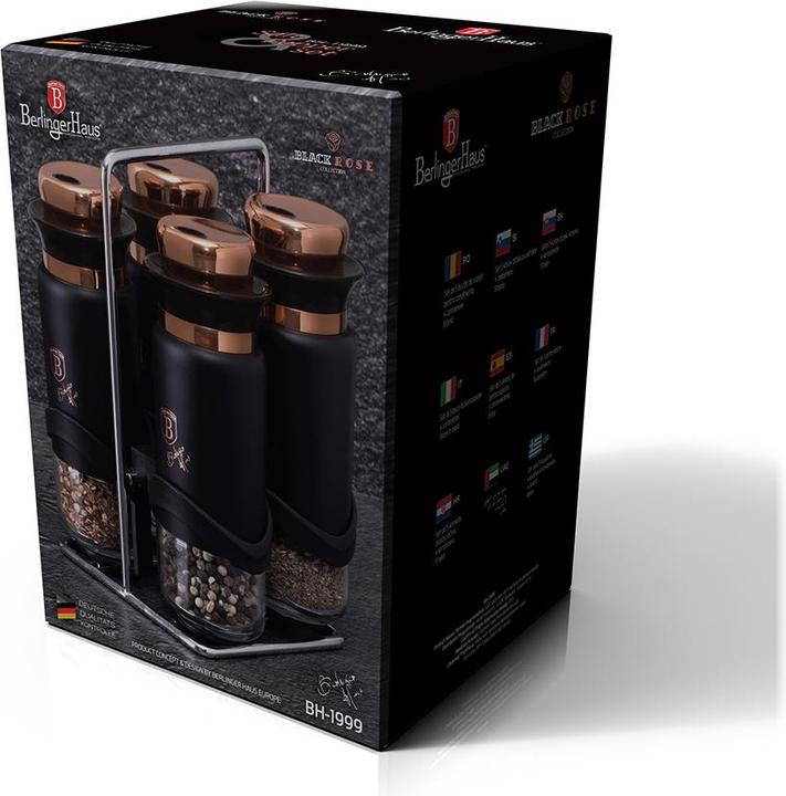 Produktbild BerlingerHaus 5-tlg. Gewürzständer Black Rose Collection