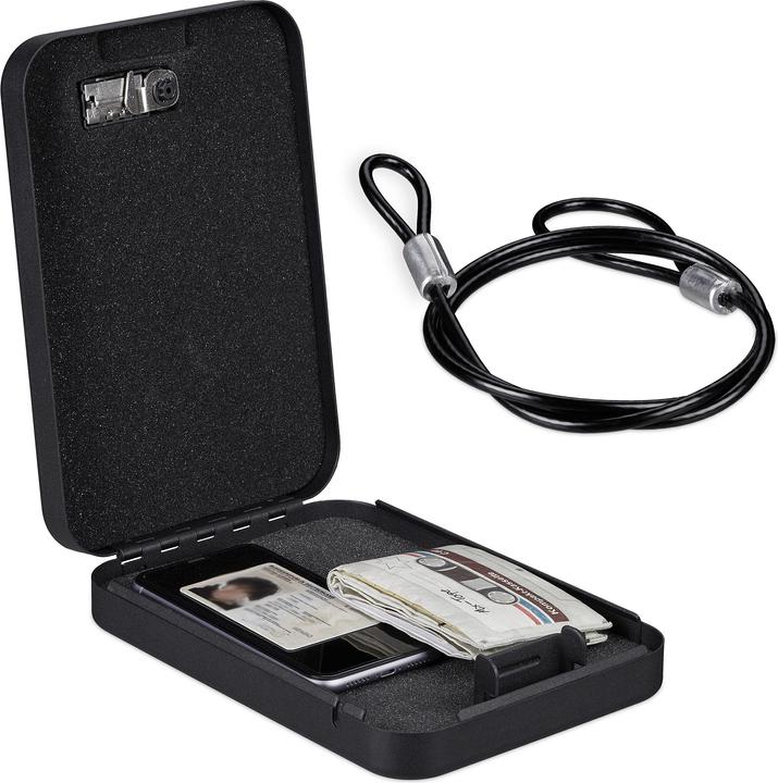 Immagine prodotto Relaxdays Cassetta di sicurezza da viaggio (1.43 l)