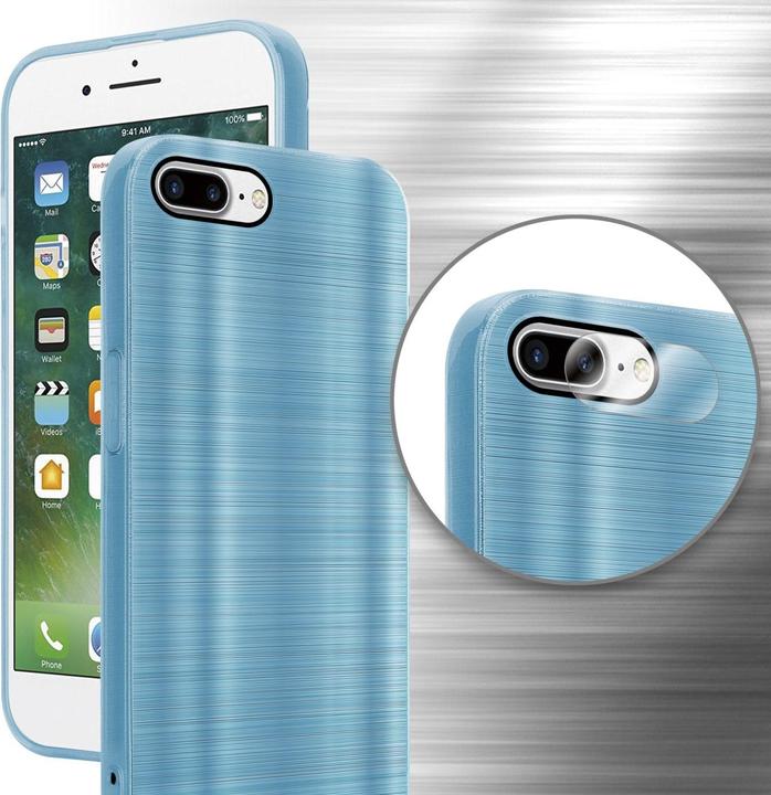 Produktbild Cadorabo Hülle für Apple iPhone 7 PLUS / 7S PLUS / 8 PLUS im TPU Brushed Kameraschutz LM160 Style (Apple iPhone 7 Plus, Apple iPhone 7s Plus)