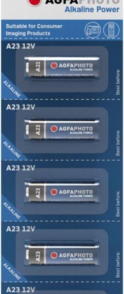 Actual product image AGFAPHOTO alkaline battery 12V, LRV08-23A-LR23A, blister 5pcs (5 pcs., A23)