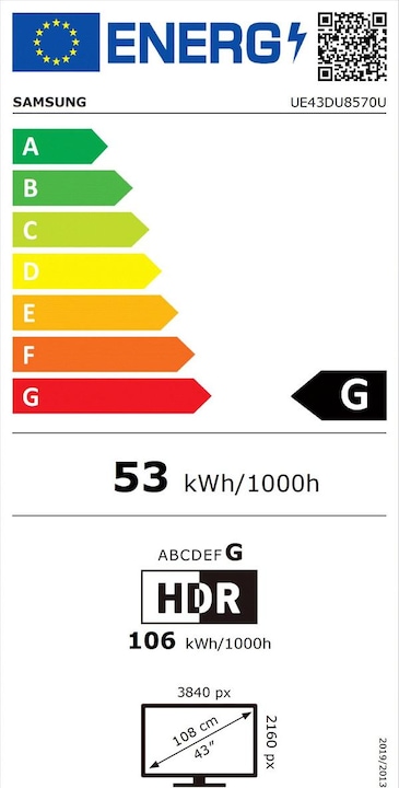 Energie-Label Samsung LED TV (43", 4K, 2024)