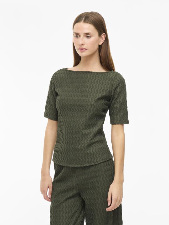 Actual product image Vila VIROMILA U-Boot-Ausschnitt Oberteil mit kurzen Ärmeln (S)