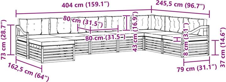 Produktbild vidaXL Outdoor-Sofa