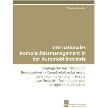 Internationales Komplexitätsmanagement in der Automobilindustrie, Fachbücher von Nicolas Schoeller