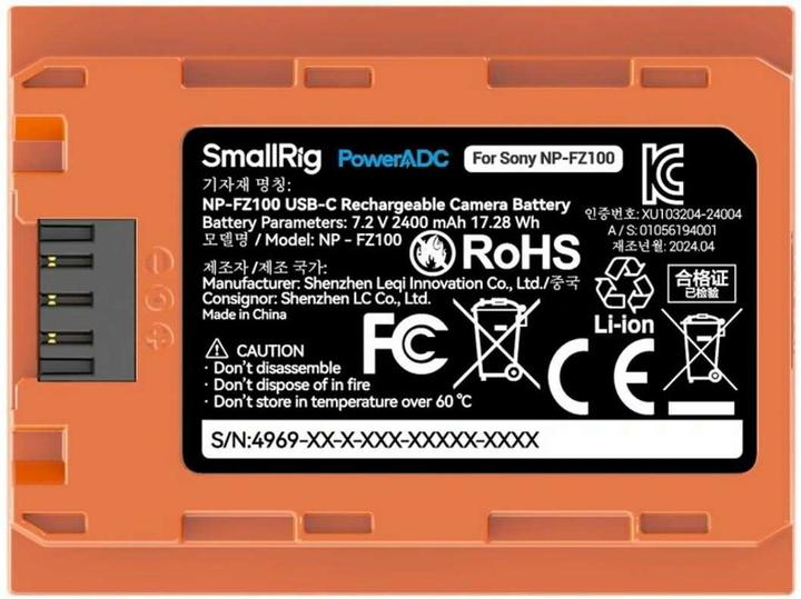 Produktbild SmallRig 4969 NP FZ100 Rechargeable Camera Battery (Kamera Akku)