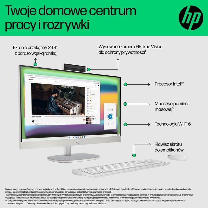 Produktbild HP AIO 24-cr0011nw i5-1335U 23.8 FHD AG IPS 16GB DDR4 3200 SSD512 Intel Iris Xe Graphics Win11 2Y Sh (512 GB, 16.38 GB, Intel Core i5-1335U, Intel Iris Graphics)