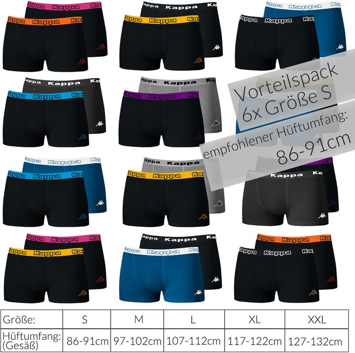 Immagine prodotto Deuba Confezione da 6 boxer (S, confezione da 6)