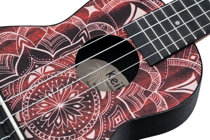 Actual product image Keiki Ukulele Package - Soprano - Red Kaleidoscope (Soprano, Soprano)