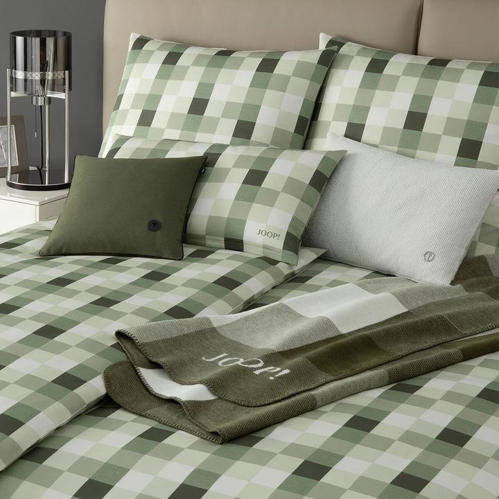 Actual product image Joop! Living JOOP Mako-Satin Bettwäsche Mesh sage (Bedding set, 40 x 80 cm, 135 x 200 cm)