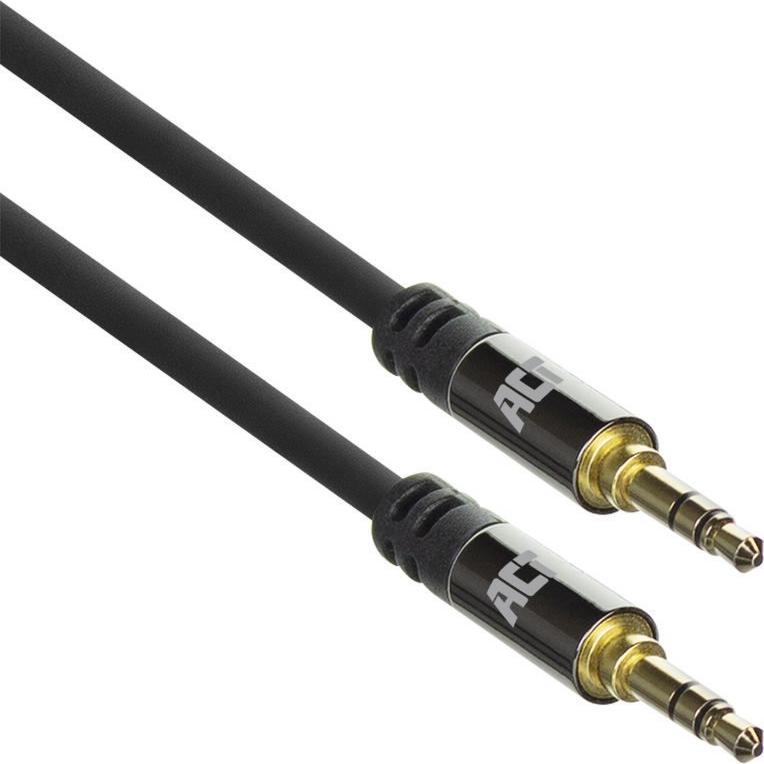 ACT 5 meters High Quality stereo audio connection cable 3.5 mm jack male - male, Zip Bag (5 m, 3.5mm Klinke (AUX)), Audi...