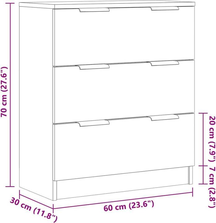 Image du produit vidaXL Sideboard (60 x 30 x 70 cm)