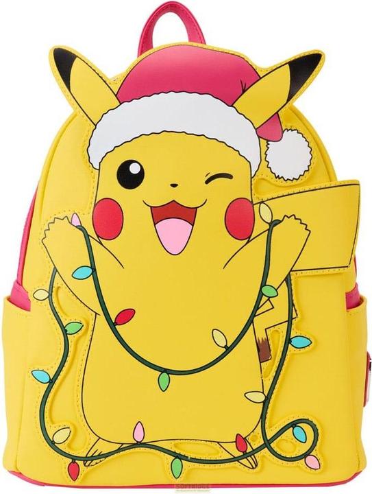 Actual product image Loungefly Pokemon by mini backpack Holiday Pikachu