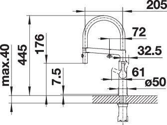 Produktbild Blanco Solenta-S Senso Hebel rechts
