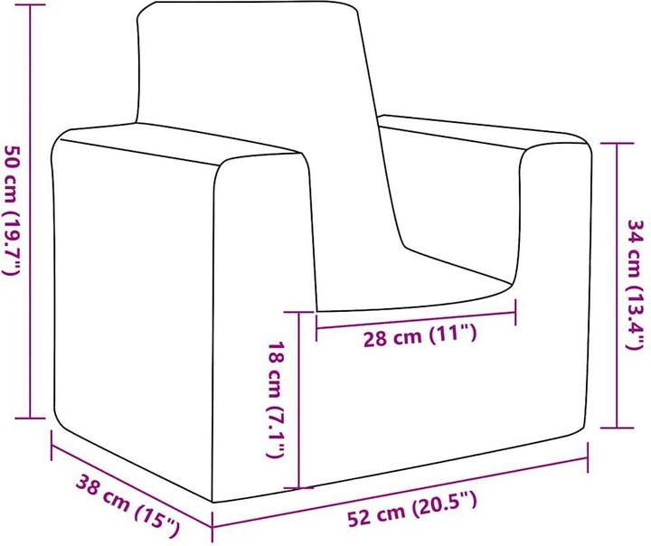 Actual product image vidaXL Children's sofa anthracite soft plush (Children sofa)