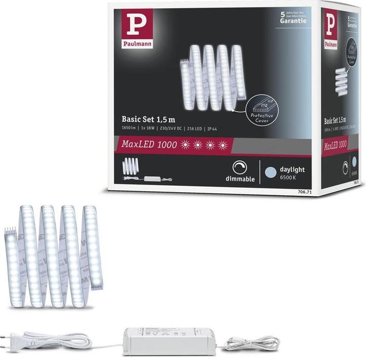 Image du produit Paulmann Kit MaxLED 1000 Stripe (Blanc froid, 150 cm, Intérieur)
