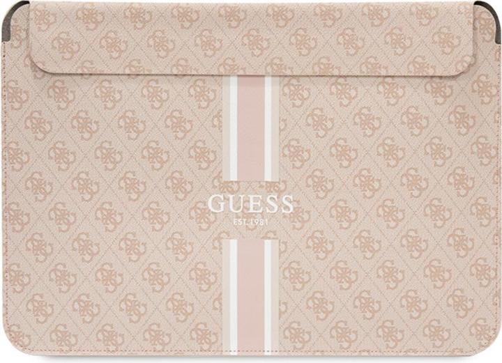 Actual product image Guess PU 4G Printed Stripe Computer Sleeve 16" Pink (16")