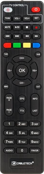Produktbild Cabletech Tuner DVB-T2 H.265 HEVC (DVB-T, DVB-T2, DVB-S2, DVB-C)