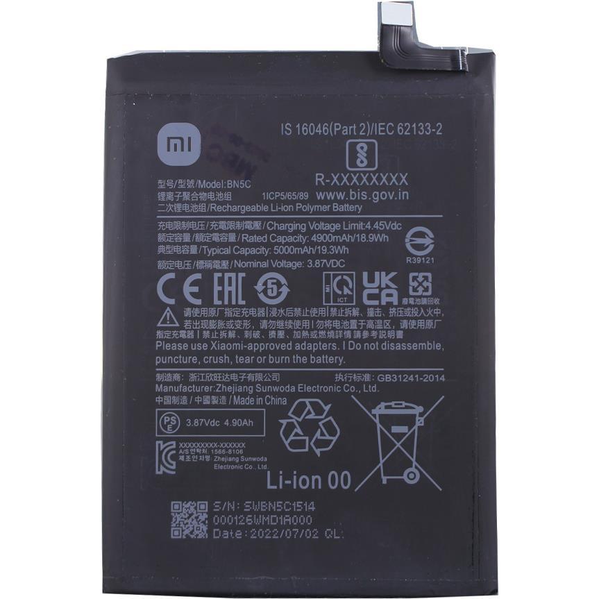 Xiaomi Li-Ionen Akku BN5C für M2004J11G MZB0BGVIN Poco M4 Pro 5G, Smartphone Akku