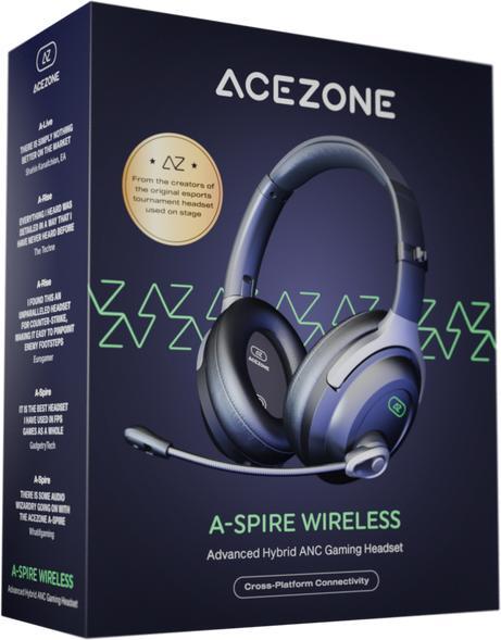 Produktbild AceZone A-Spire kabelloses Gaming-Headset schwarz (Kabellos, Kabelgebunden)