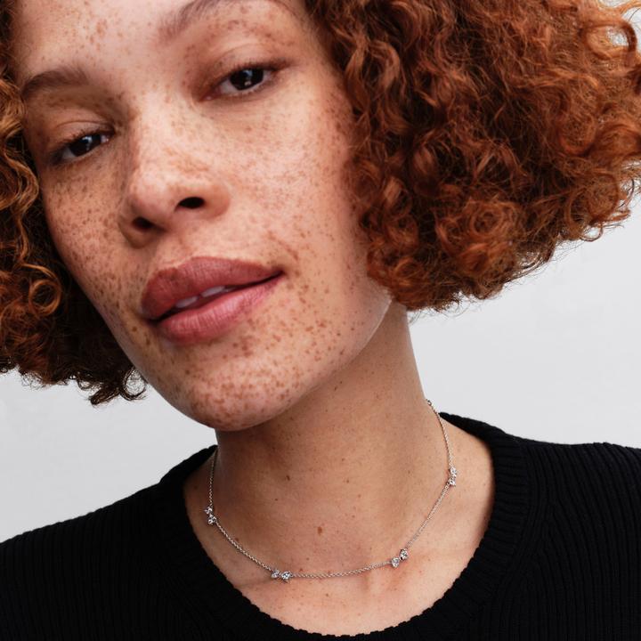 Actual product image Pandora Bow Station Chain Necklace (Silver 925)