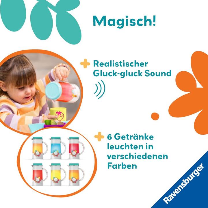 Produktbild Ravensburger Play+ Getränke-Spiel-Set: Cool Drinks – Pretend Play Set, Spielzeug ab 18 Monate (Deutsch)