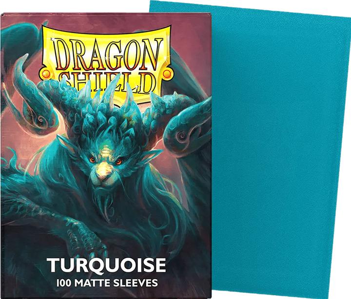 Actual product image Arcane Tinman Dragon Shield Sachets Standard Matte Turquoise Atebeck
