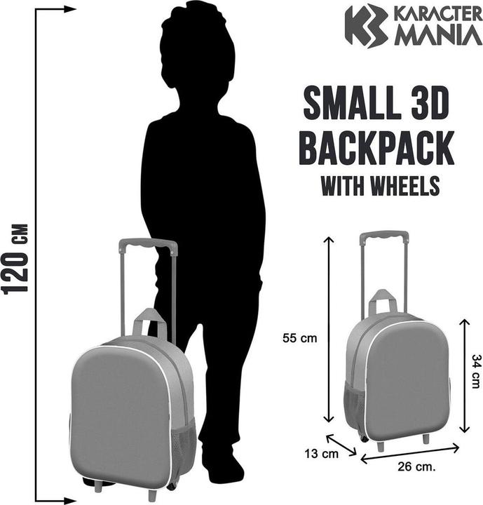 Produktbild Karactermania Small 3D Backpack with Wheels Attack (12.50 l)