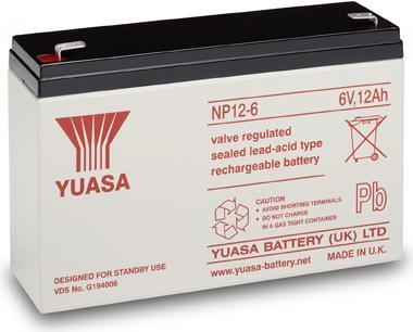 Actual product image Yuasa Lead battery NP12-6 (6 V, 12000 mAh)
