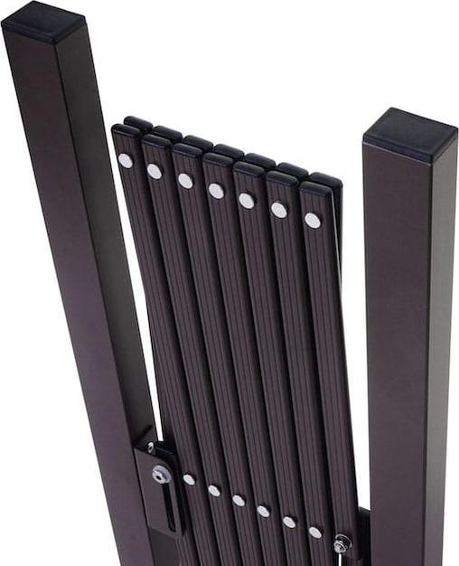Image du produit Swisshandel24 Barrière, garde-barrière, séparateur de clôture à ciseaux, aluminium extensible, marron - hauteur (31 cm)