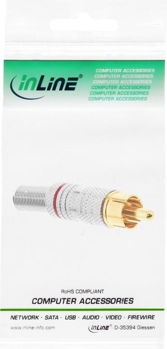 Actual product image InLine RCA plug solder version
