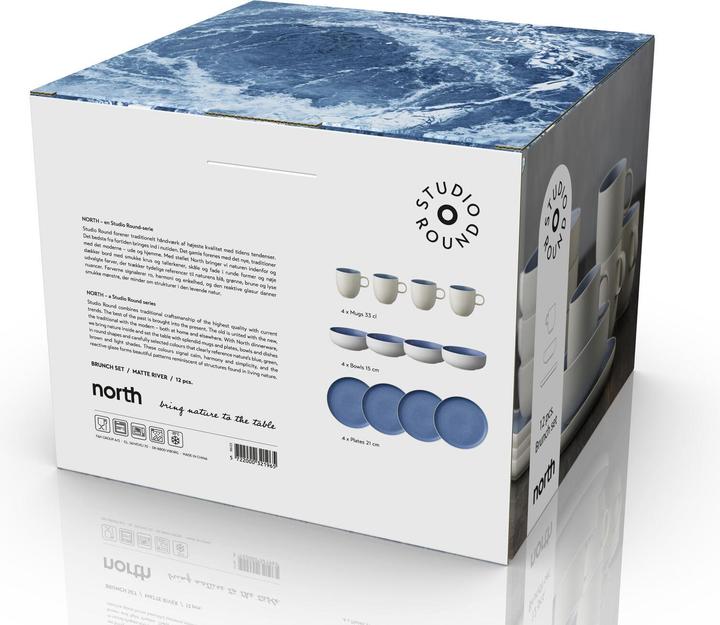 Actual product image Studio Round Speise-Service North 12-teilig, Blau (12 pcs.)