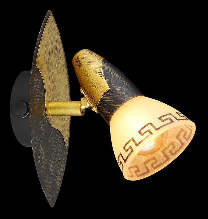 Image du produit Globo Projecteur NOVARA, or patiné, verre, 5449-1 (E14)